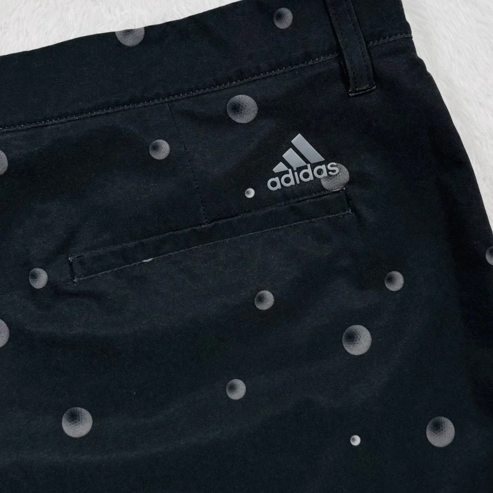 Adidas Golf‎ Shorts Men 36 Black Golf Ball Print Stretch Performance Activewear